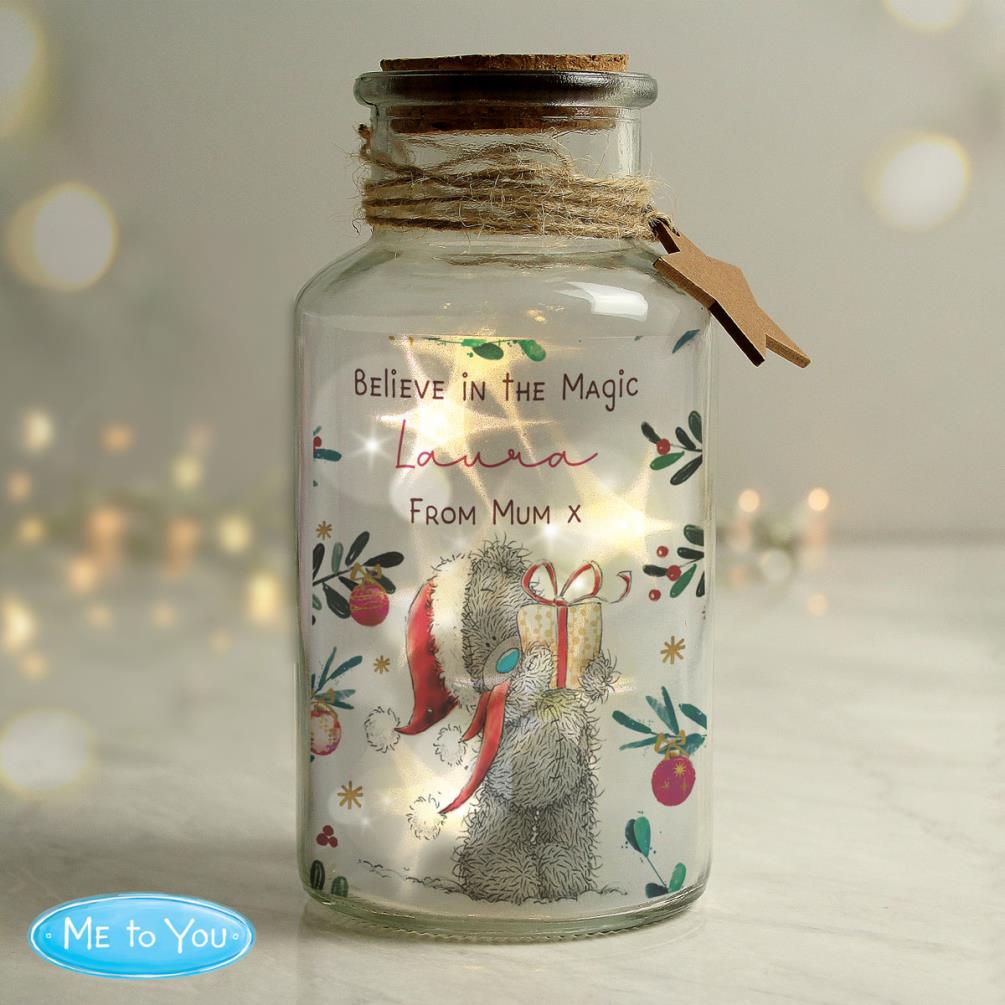 Personalised Me to You Cosy Winter Christmas LED Glass Jar Extra Image 1